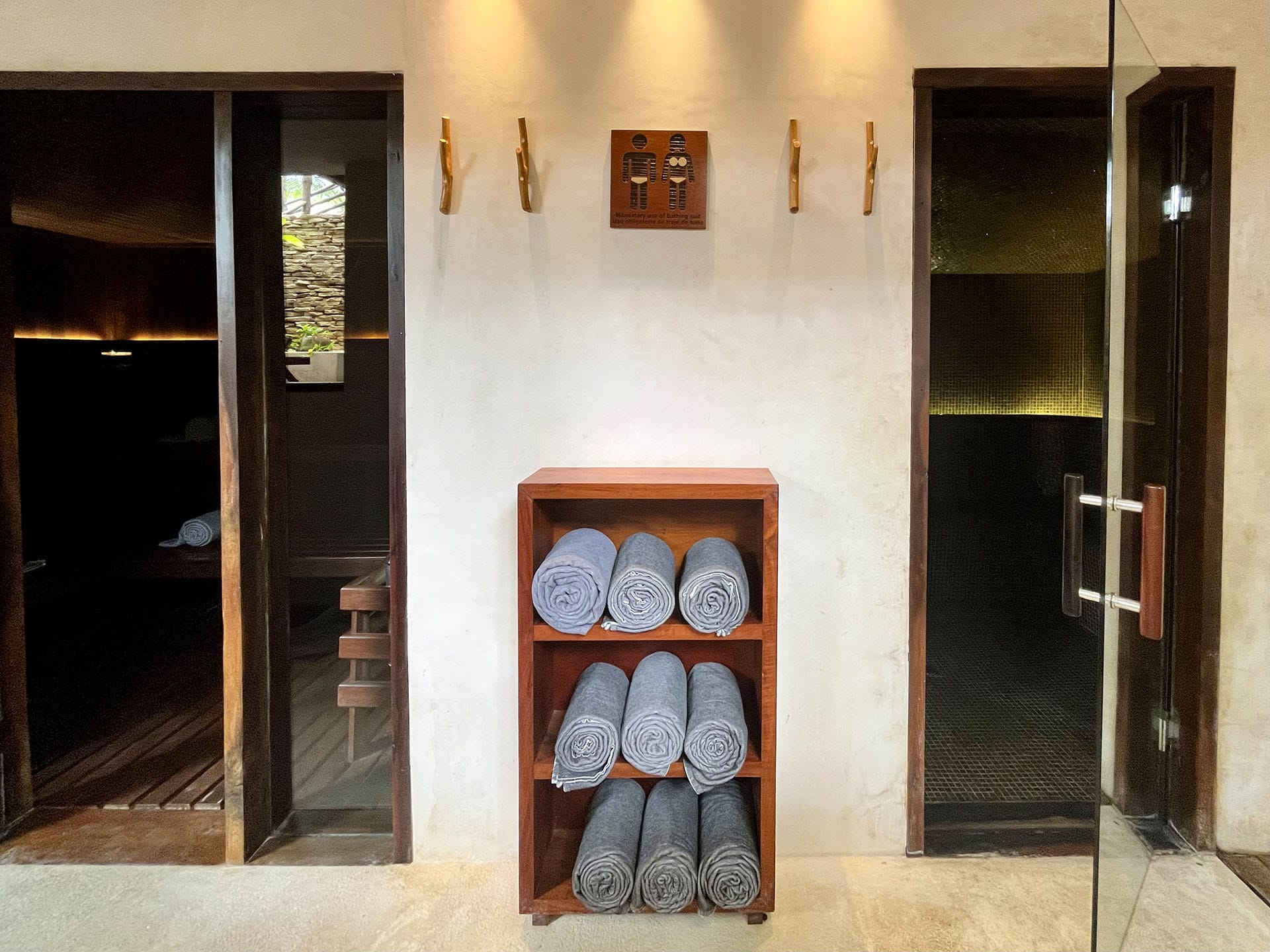 entrance to the sauna and turkish bath at Naj Naay Spa in Tulum